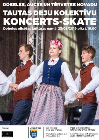 Dobeles deju apriņķa tautas deju kolektīvu skate.